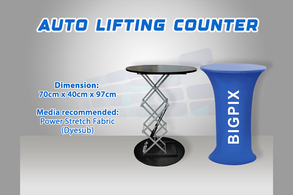 Auto-lifting counter table
